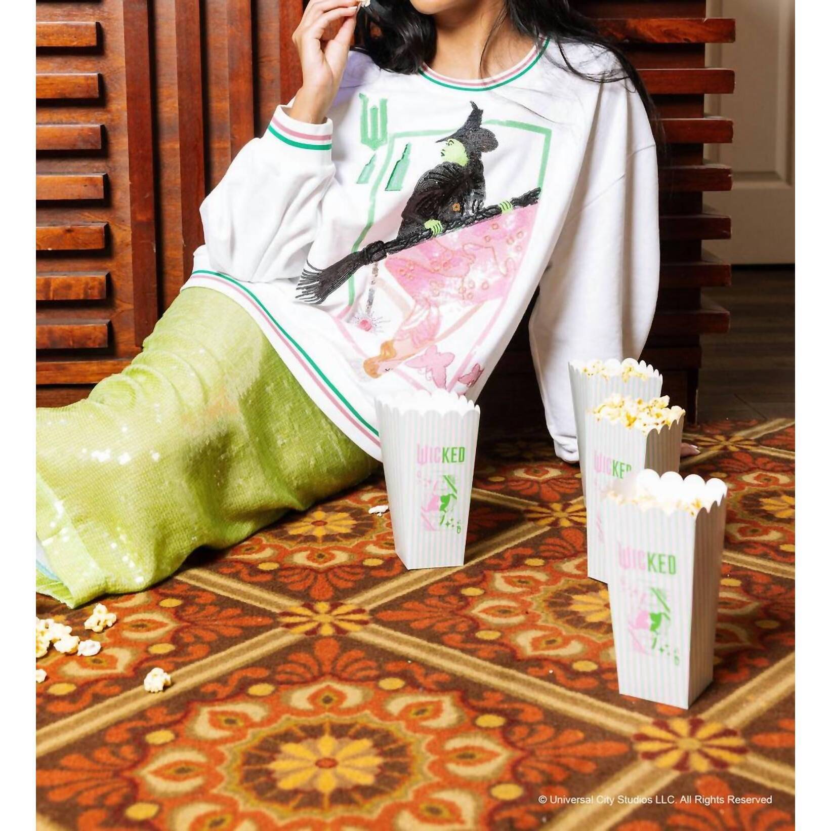 New Queen Of Sparkles Wicked Card Sweater In Elphaba & Glinda